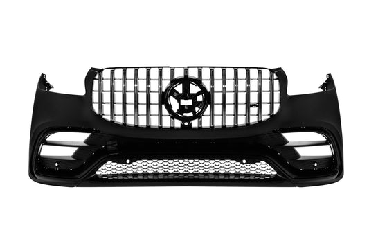 Pachet tuning cu elemente negre si grila cromata/neagra, compatibil cu Mercedes GLS X167 (2020-2023) pentru modelul echipat cu bara spate AMG line