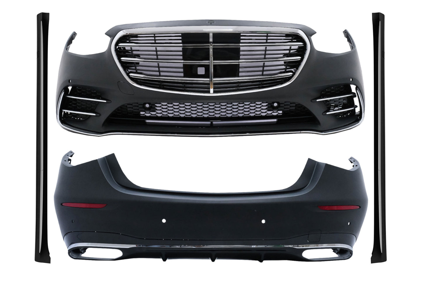 Pachet tuning tip 450 Silver, compatibil cu Mercedes S class W223 cu praguri (după 2020)