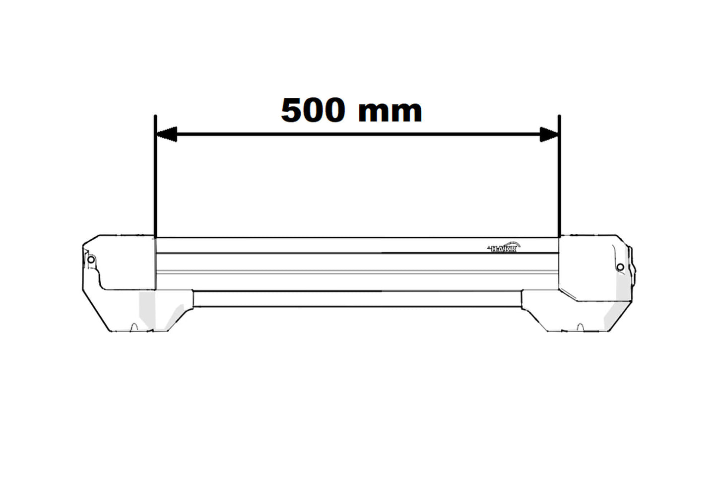 Suport schiuri Hakr Alu 4, latime 500 mm, pentru 4 schiuri, manere cromate