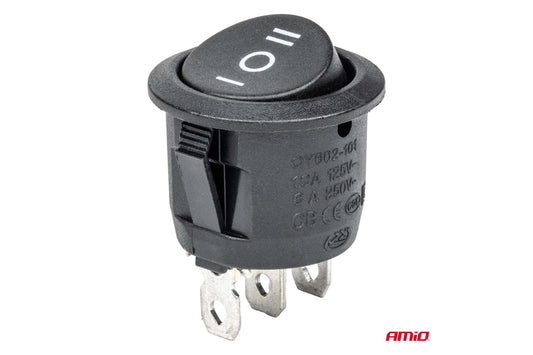 Buton pornire/oprire Amio cu 3 pini, 12V, 20A