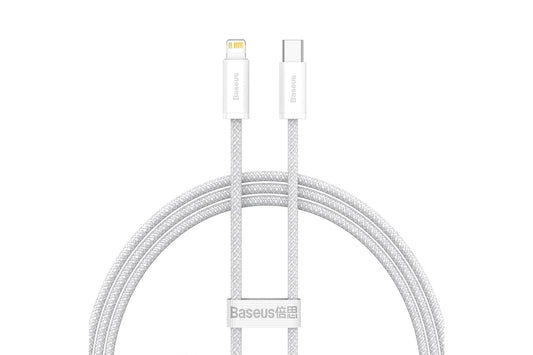 Cablu Baseus Dynamic White de la Type-C la iPhone, incarcare 23W