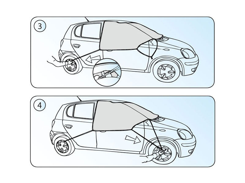 Parasolar auto negru Kegel, 85x115-134cm