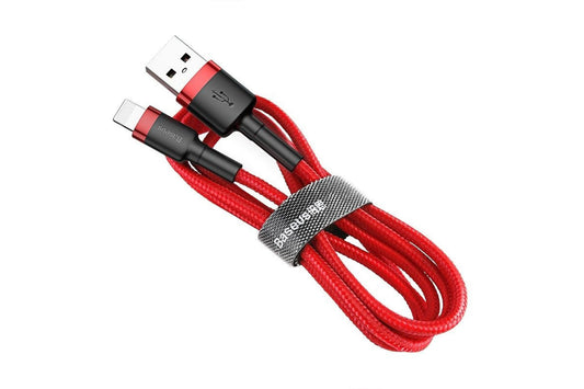 Cablu rosu Baseus USB la Type-C pentru incarcare.