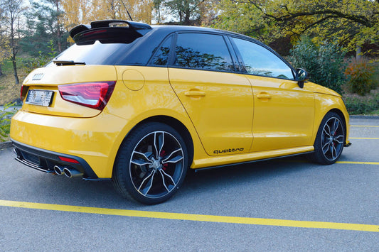 Aditive Maxton Design tip S1 pentru praguri Audi A1 8X 2014-2018, culoare carbon