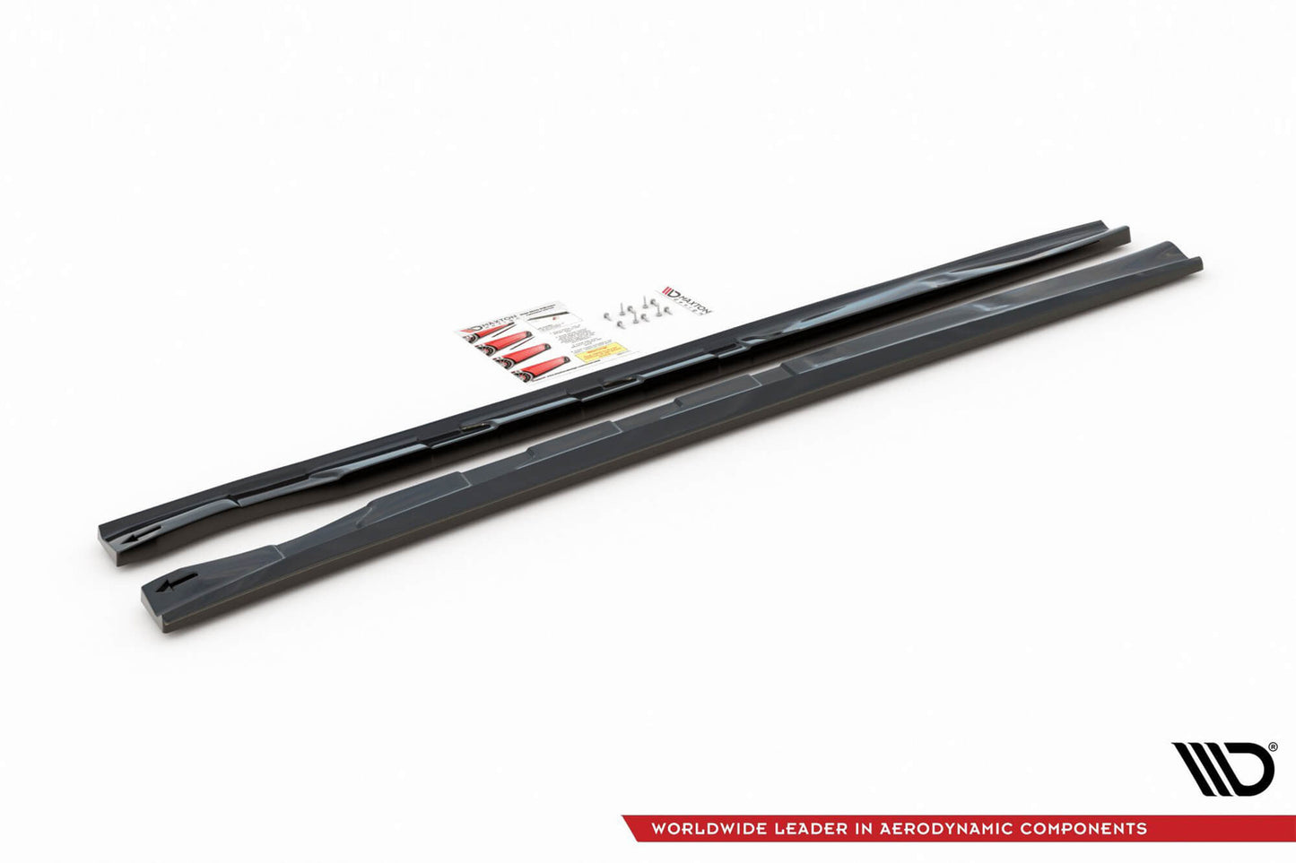 Aditive Maxton Design pentru praguri Alfa Romeo 156 2003–2006, lac negru