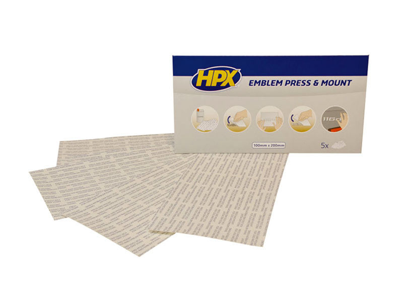 Stickere adezive duble fata HSA pentru embleme 100mm/200mm, 5 bucati