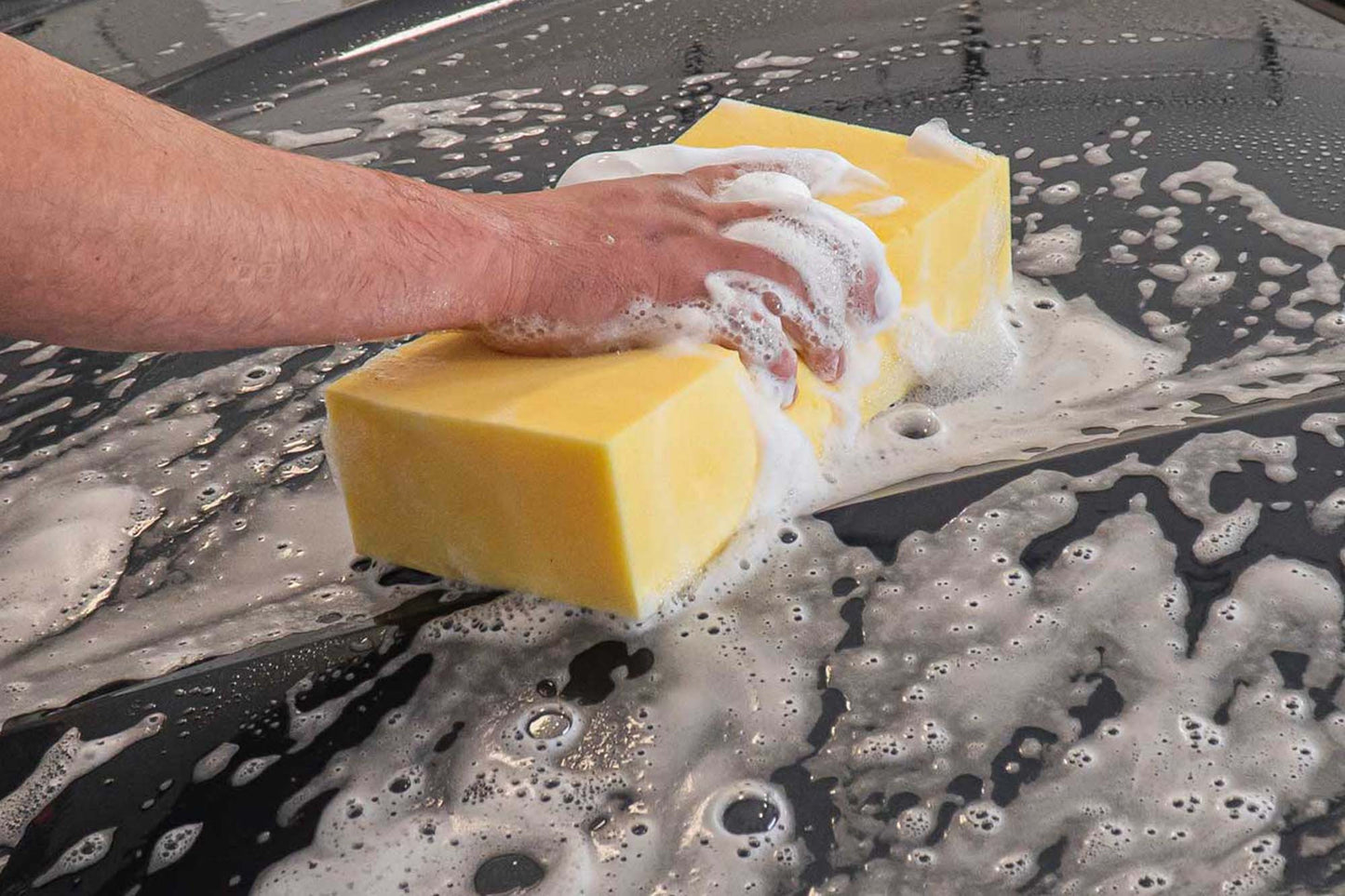 Amio Car Wash Sponge, 28x14x7cm, Yellow