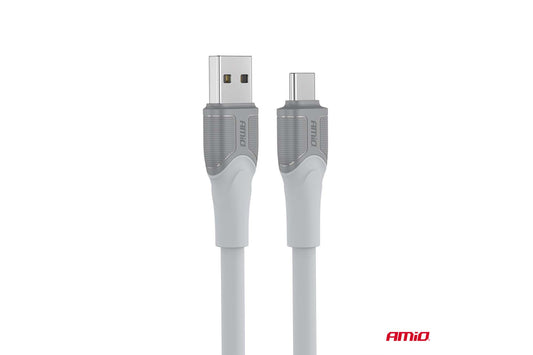 Cablu Amio FullLINK USB la Type-C, 60W, lungime 200 cm, culoare gri