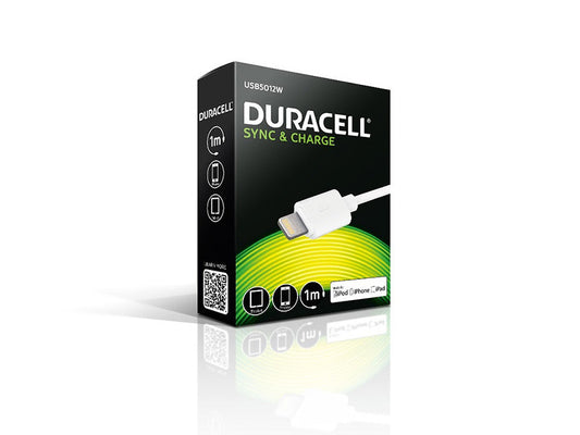 Cablu Duracell pentru produse Apple, 1m, alb