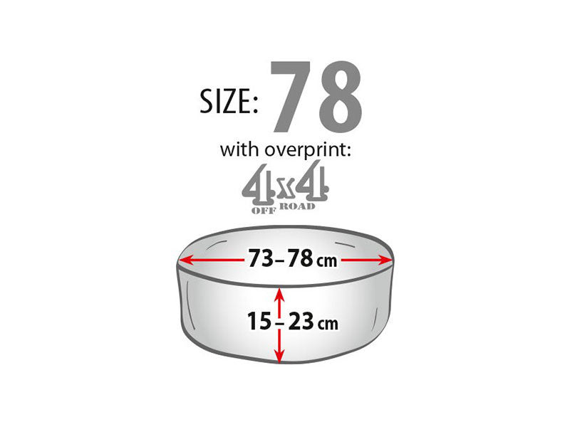 Husa pentru roata de rezerva 4x4 marimea 78, neagra