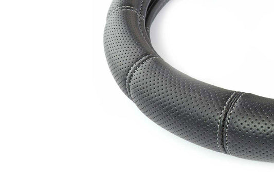 Husa volan Amio 37-39cm, neagra, din piele ecologica respirabila