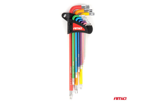 Set chei lungi Torx Amio T10-T50, 9 piese
