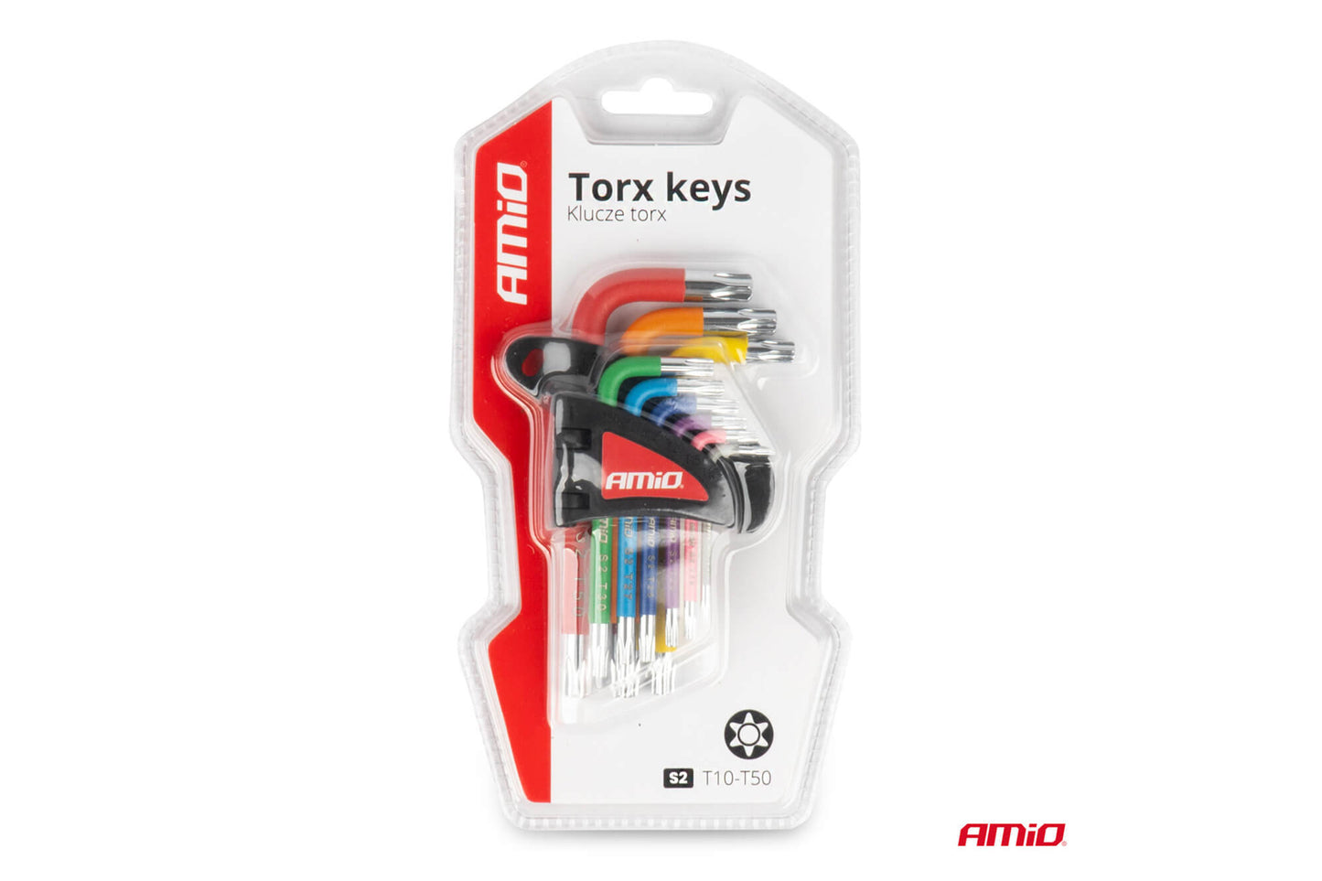 Set chei torx scurte Torx Amio T10-T50, 9 piese