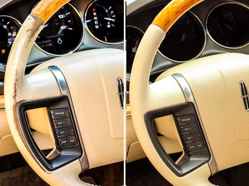 Avtorenovacia beige steering wheel restoration kit