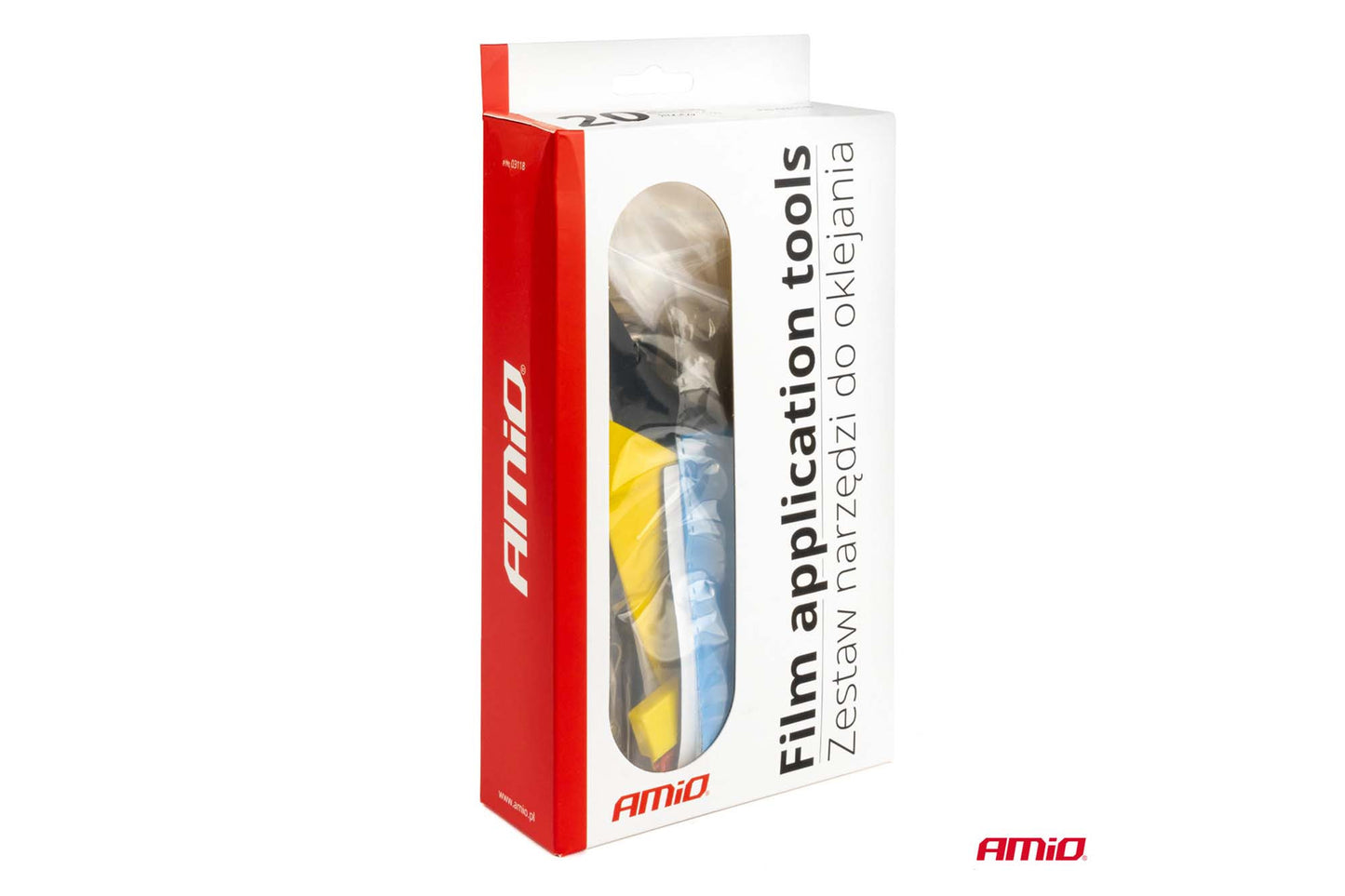 Set unelte aplicare folie, Amio, 20 piese