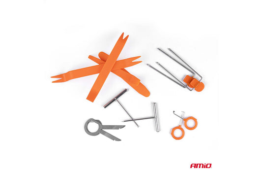 Set ustensile Amio pentru demontarea radio și multimedia, 12 piese