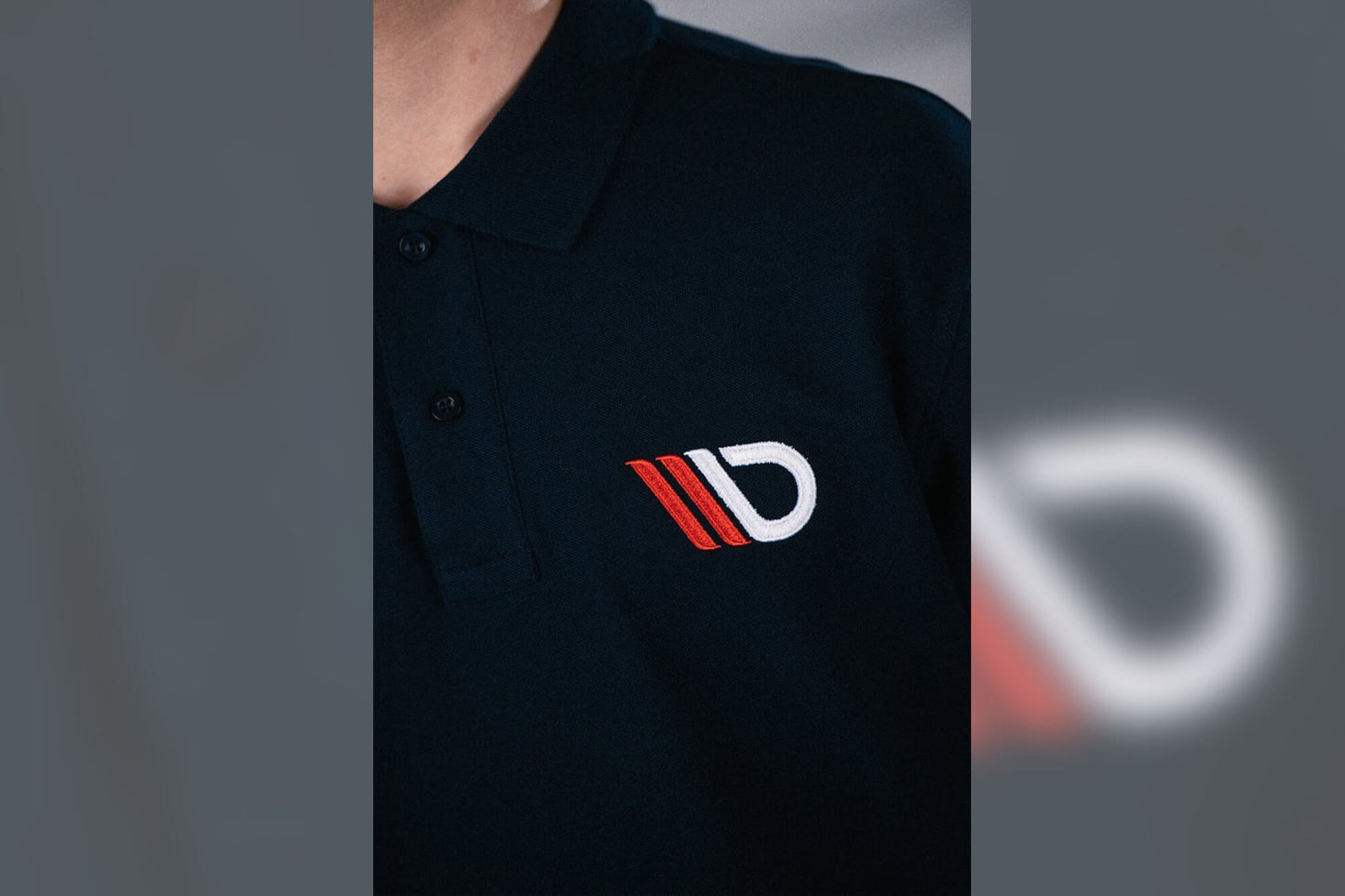 Tricou polo barbatesc Maxton Design, albastru inchis cu logo