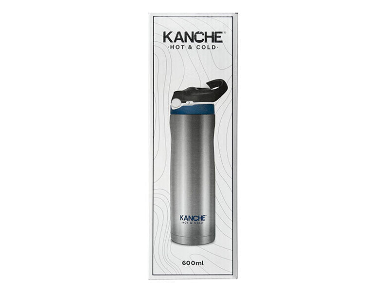 Termos metalic Kanche Sport with Me cu panglică albastră 600ml