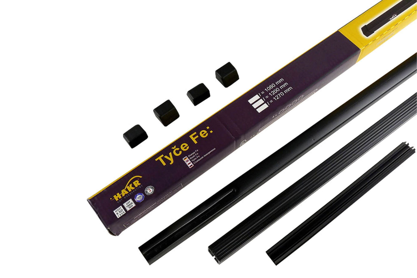 Bare metalice Hakr Rods FE 1350x32x22mm, negre, 2 bucăți