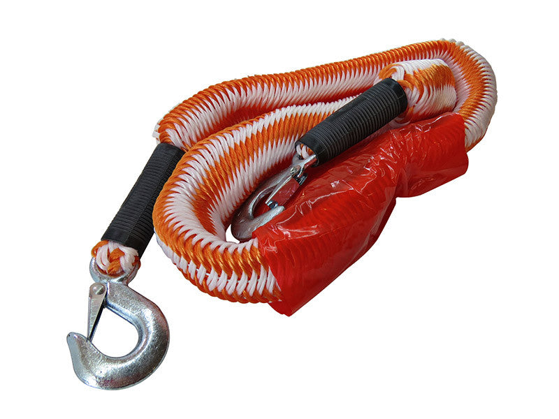 Sfoara tractare Petex portocalie cu carlige carabiniera, capacitate pana la 2000 kg