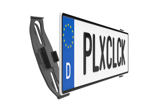 Plexiclick® - Suport invizibil pentru numar de inmatriculare, negru