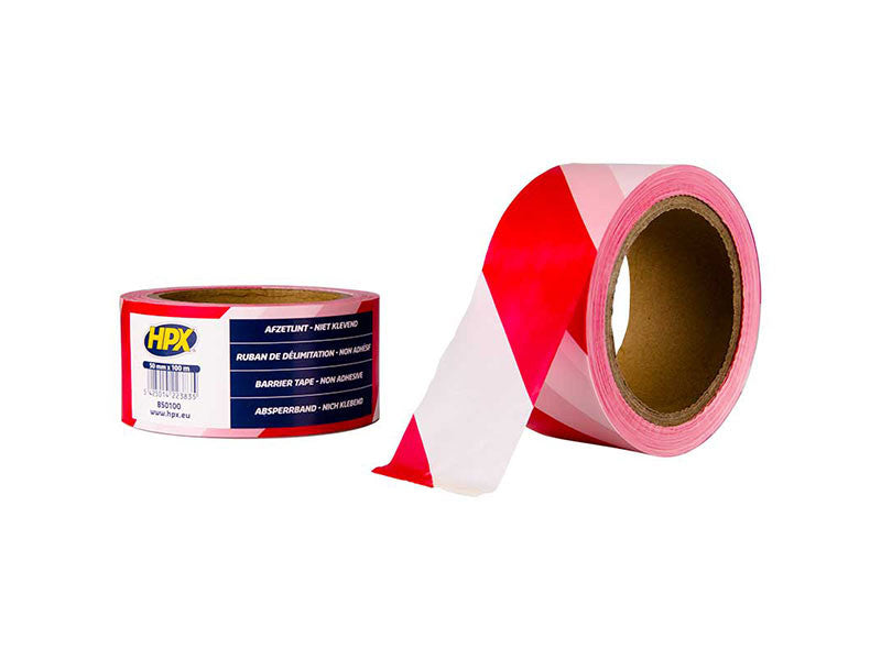 Banda semnalizare HPX 50mm/100m alb-rosu