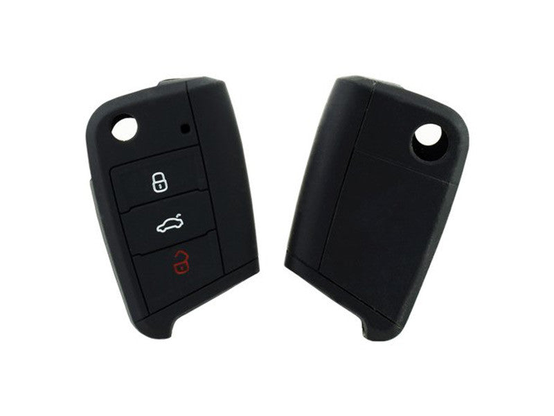 Husa de silicon pentru chei Volkswagen Golf si Polo cu 3 butoane