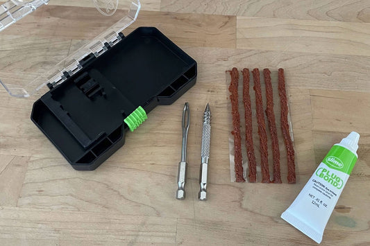 Kit Slime pentru reparatie anvelope cu burghiu si dopuri - set de 9 piese