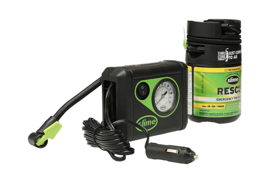 Kit de reparare a pneurilor Slime Smart Spair Plus - Inflator de pneu si 14 oz de sigilant de urgenta pentru repararea pneurilor