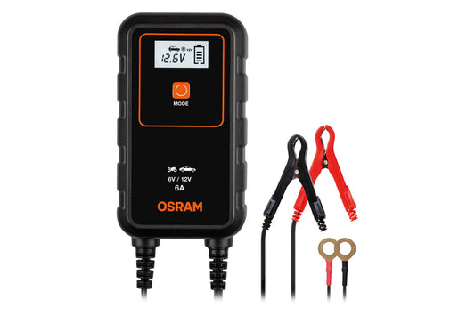 Incarcator inteligent Osram model 906, 6/12V, 3/6A pentru baterii de pana la 110Ah