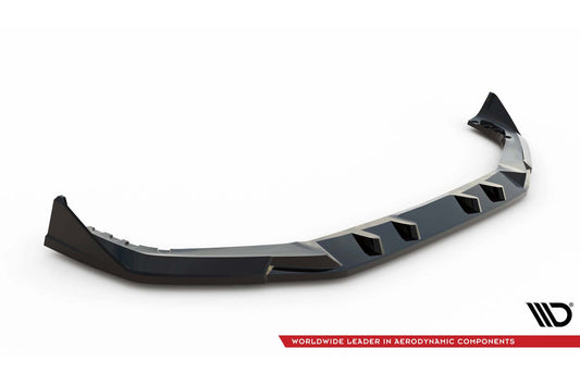 Splitter bara fata versiunea 2 Maxton Design pentru BMW X5 M F95 (dupa 2023), lac negru