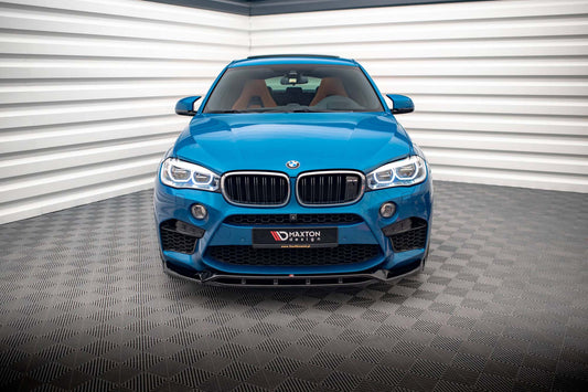 Splitter Maxton Design versiunea 3 pentru bara fata BMW X5 M F85, X6 M F86 (2014-2018), lac negru