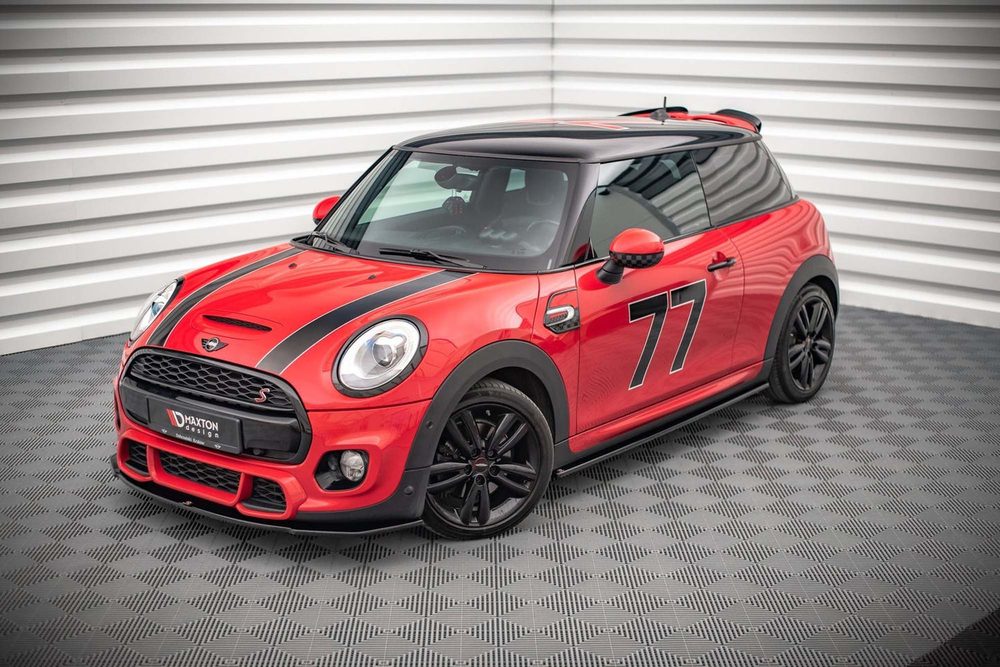 Spoiler bara fata Maxton Design pentru Mini Cooper S John Cooper Works F56 (2017-2022), negru lacquer