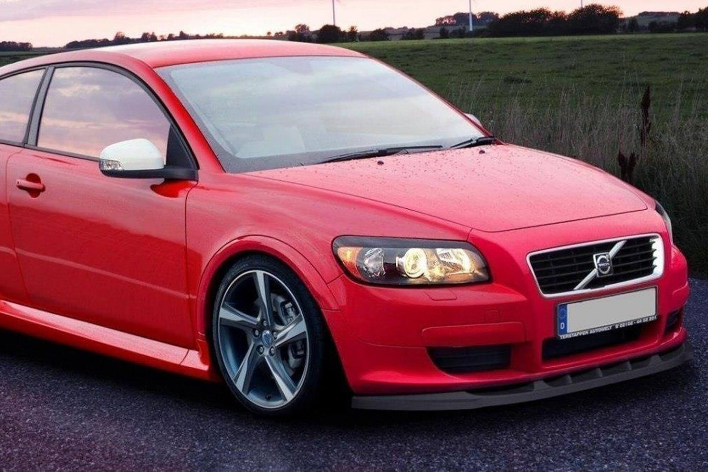 Spoiler / Difuser Maxton Design pentru bara fata standard Volvo C30 (2006-2010), negru mat