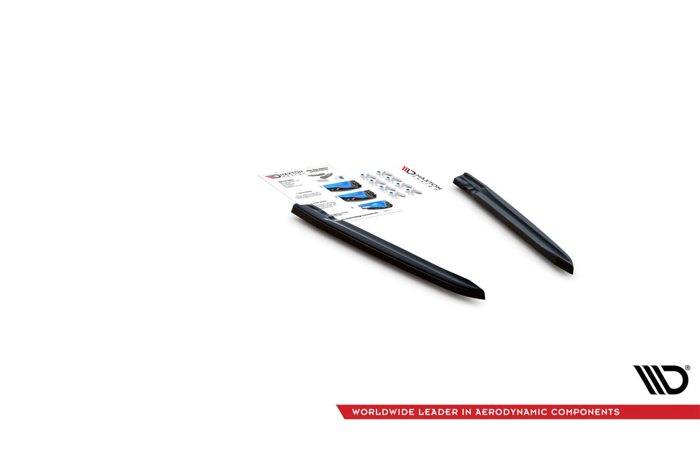 Insertii laterale Maxton Design pentru bara spate Volkswagen Arteon R dupa 2020, negru mat