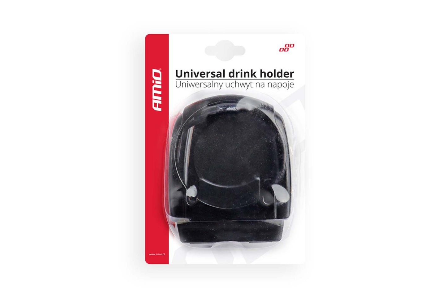 Universal drink holder - mounts on the air vent, black