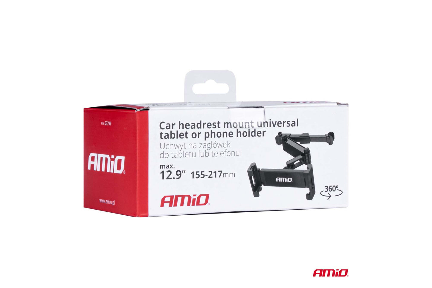 Suport universal Amio pentru tableta sau telefon, montare pe bord, cu brat mobil