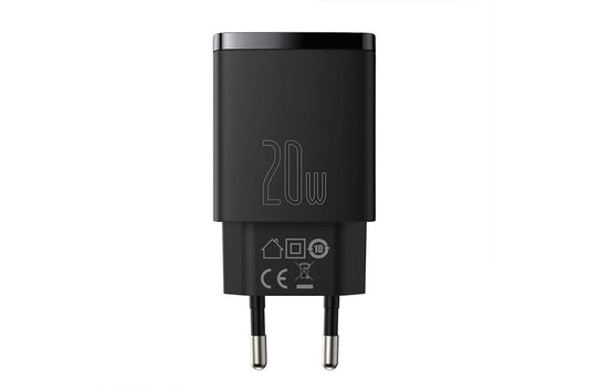 Incarcator Baseus cu 1 port USB si 1 port Type-C, 220V, 20W