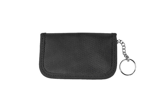 Husa RFID pentru cheie auto Amio, 100x65mm, cu inel metalic