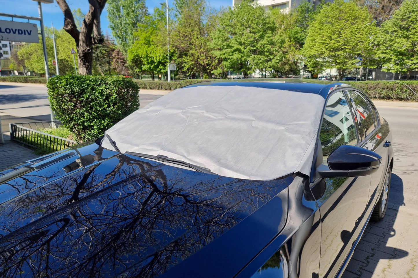 Parasolar parbriz Carpassion (vara si iarna) 145-175x95cm, gri