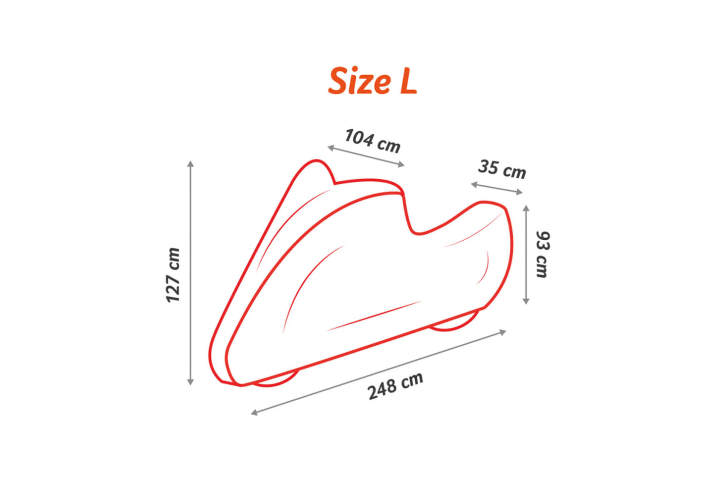 Husa Moto Car Passion, Marimea L, 127x248x93x35x104cm