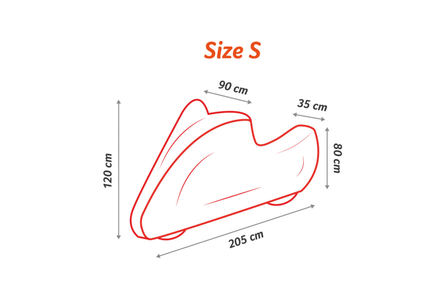 Husa Moto Car Passion, Marimea S, 120x205x80x35x70