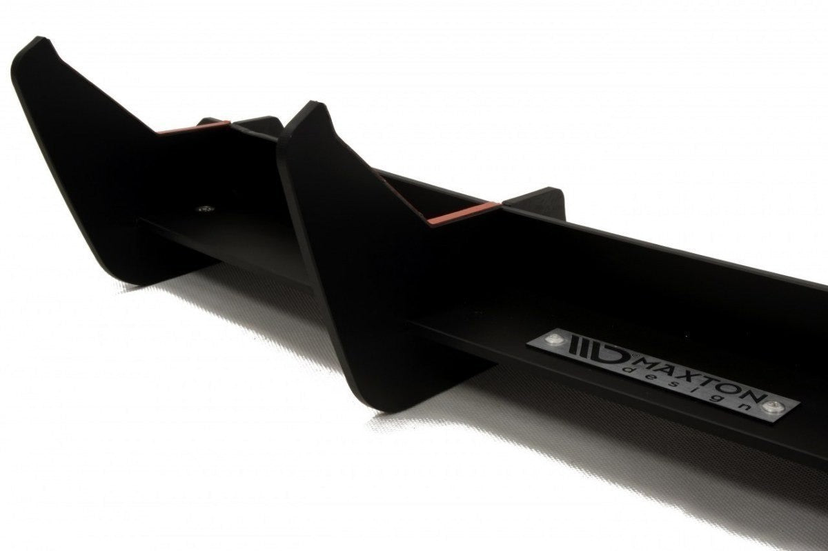 Insert difuzor spate RS Maxton Design pentru Skoda Octavia hatchback, combi (2013-2019), negru mat
