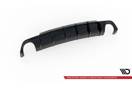 Difuser bara spate Maxton Design versiunea 1 pentru Volkswagen Scirocco R (2008-2014), negru mat