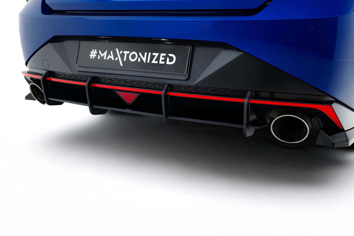 Maxton Design Street Pro diffuser pentru bara spate Hyundai Elantra N (2020-2023), negru mat