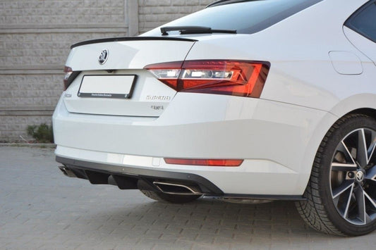 Maxton Design diffuser insert for Skoda Superb III hatchback, station wagon (2015-2019), matte black