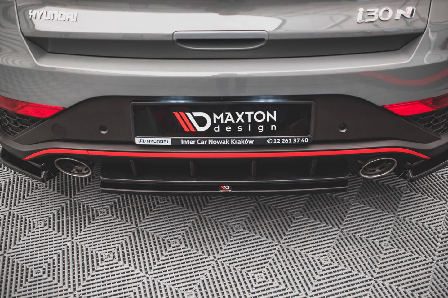 Difuser Maxton Design pentru Hyundai i30 hatchback N-Line (2020-), negru mat