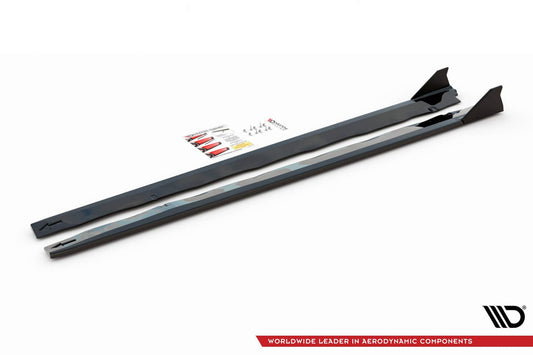 Maxton Design insertii praguri tip GT pentru Ford Mustang dupa 2017, negru mat