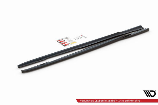 Maxton Design inserturi praguri tip ST pentru Ford Focus 2012-2018, culoare carbon