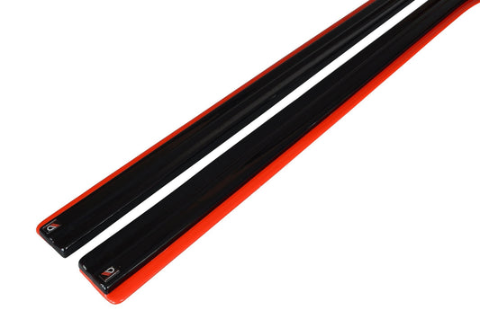 Praguri laterale Maxton Design versiunea 2 pentru Toyota GT86, Subaru BRZ (dupa 2017), negru lacuit